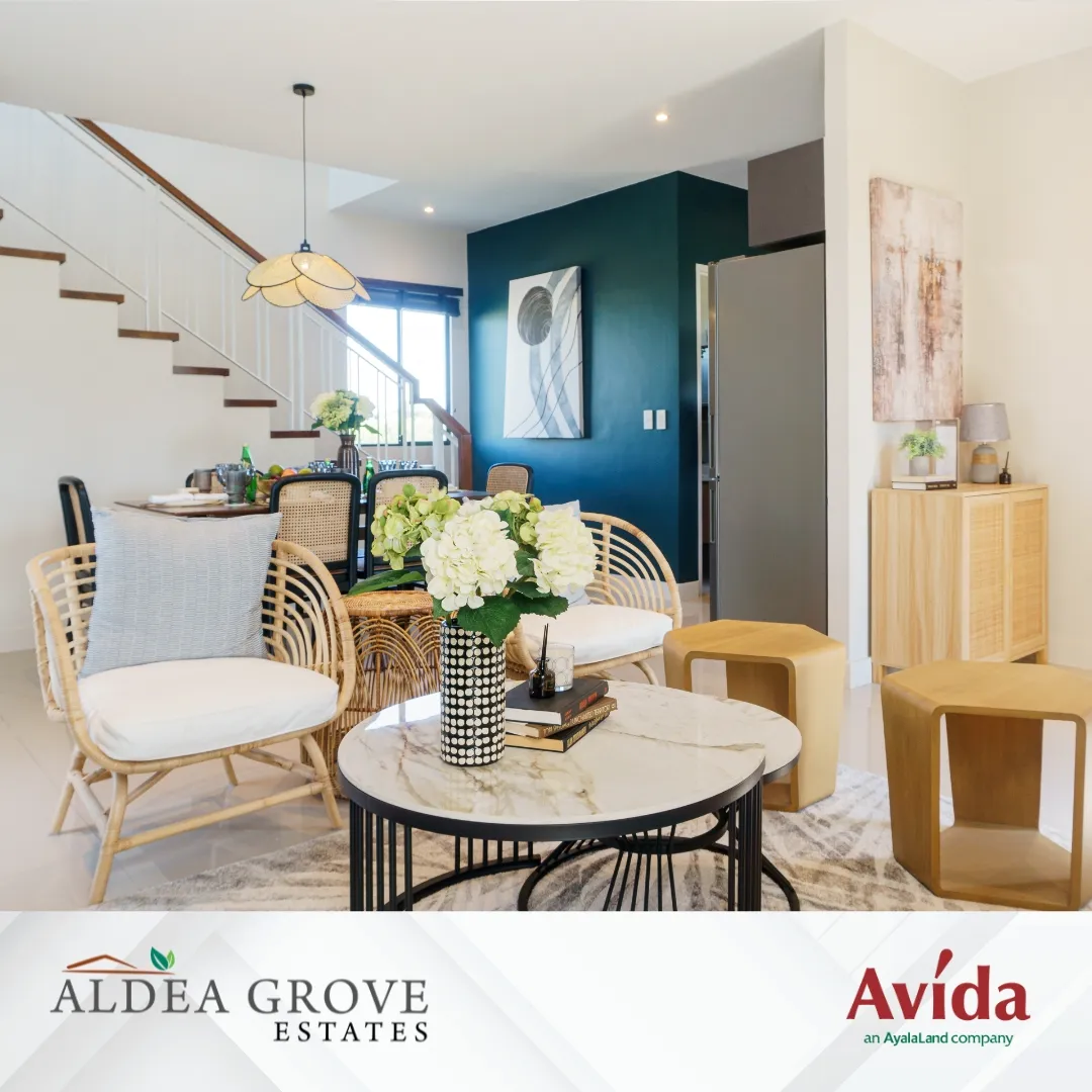 Erin House Model Living Area - Aldea Grove Estates