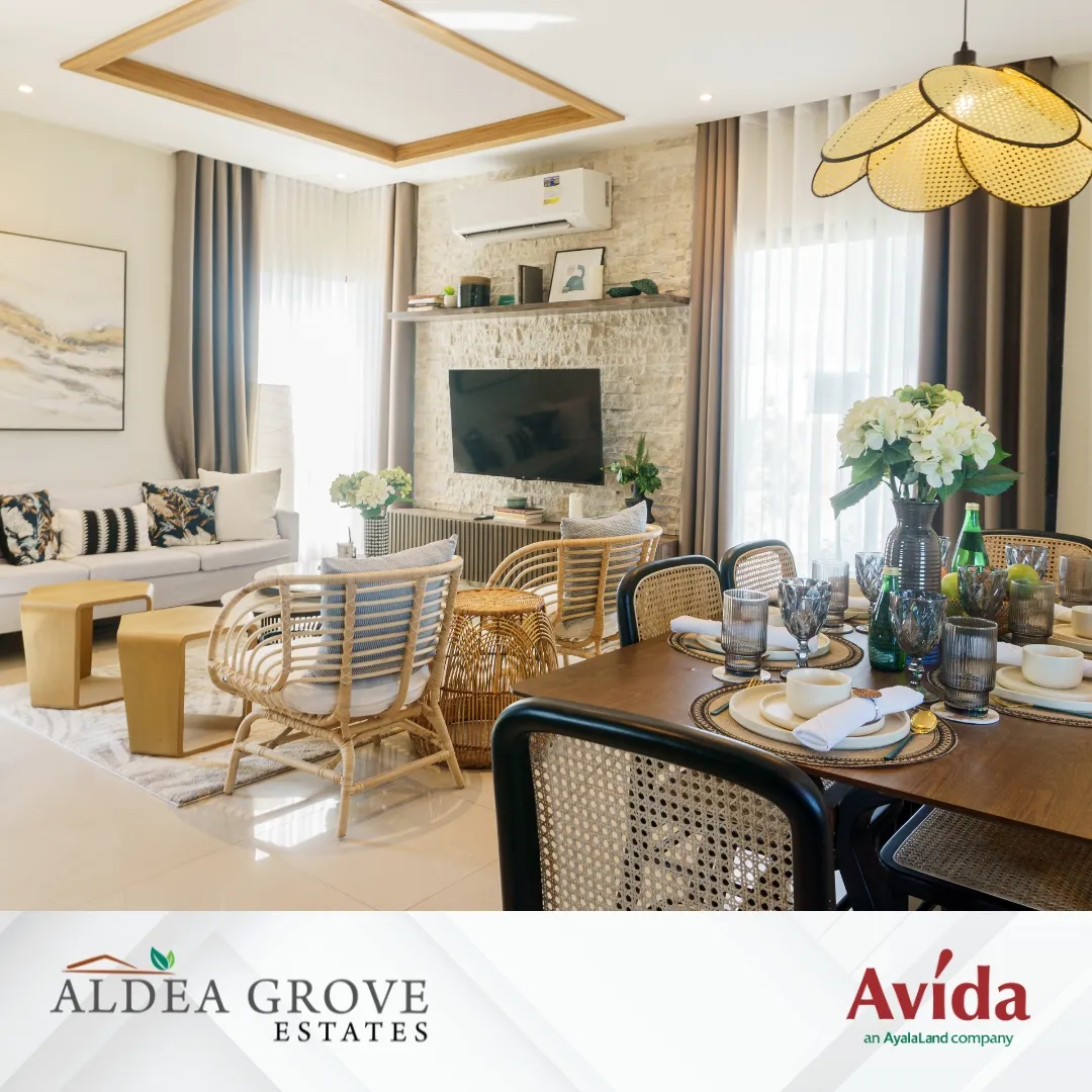 Erin House Model Living and Dining Area - Aldea Grove Estates